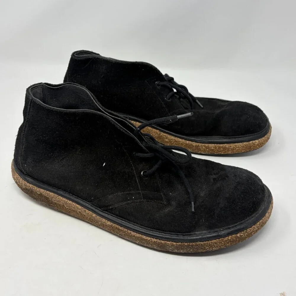 Birkenstock Milton Chukka boots black suede 45 men's lace up